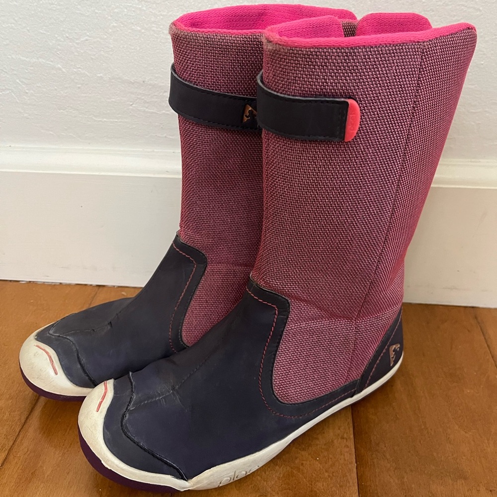 Plae Camille Boots Waterproof Pink Purple Sz 4